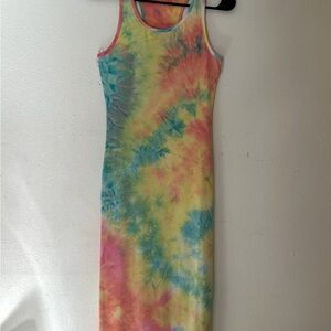 Multicolor Tie-Dye Sleeveless Dress